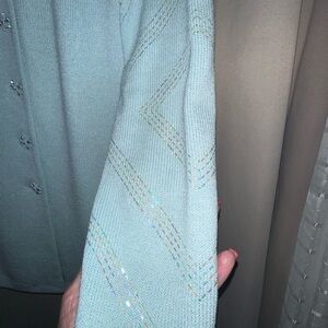 ST John’s Blue Button up Skirt Set size 4 jacket and size 2 skirt